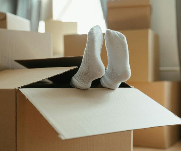 Active person smiling and moving freely outdoors